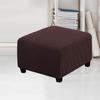 Jacquard Ottoman Stool Cover Furniture Protector Covers Stretch Square Removable Footstool Sofa Slipcovers Washable Chair Covers