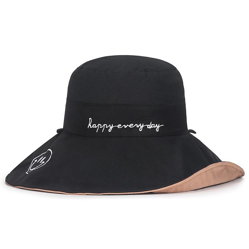 Весенне-летние двусторонние шляпы с широкими полями и вышивкой для пляжа, женские шляпы с широкими полями, солнцезащитные шляпы с ветрозащитной веревкой