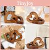 Intertwined Double Wooden Hearts Ornament Memorial Gift Keepsake For Decoration