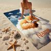 Custom Name Ultra-Soft Beach Towel with Fox Theme,Ideal for Pool - Camping, Diving - Perfect Travel Essential, Vibrant Beach Towel.