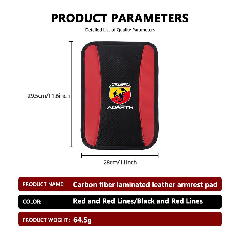ZSX2  Car Center Console Pad Anti Scratch Protector Non-slip Armrest Mat For Abarth FIAT FR 500 Punto Ducato Palio Bravo Doblo Tipo