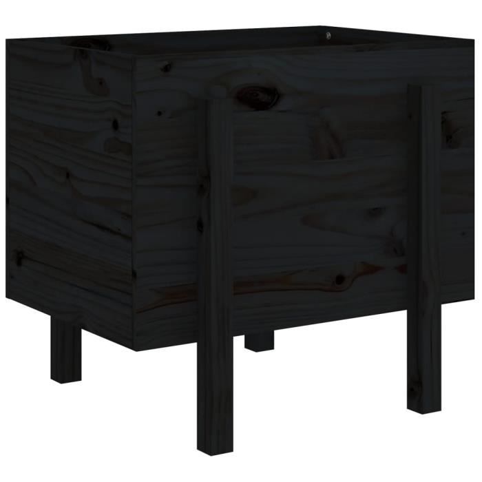 VidaXL Planter Black 62x50x57 Cm Solid Pine Wood 825209