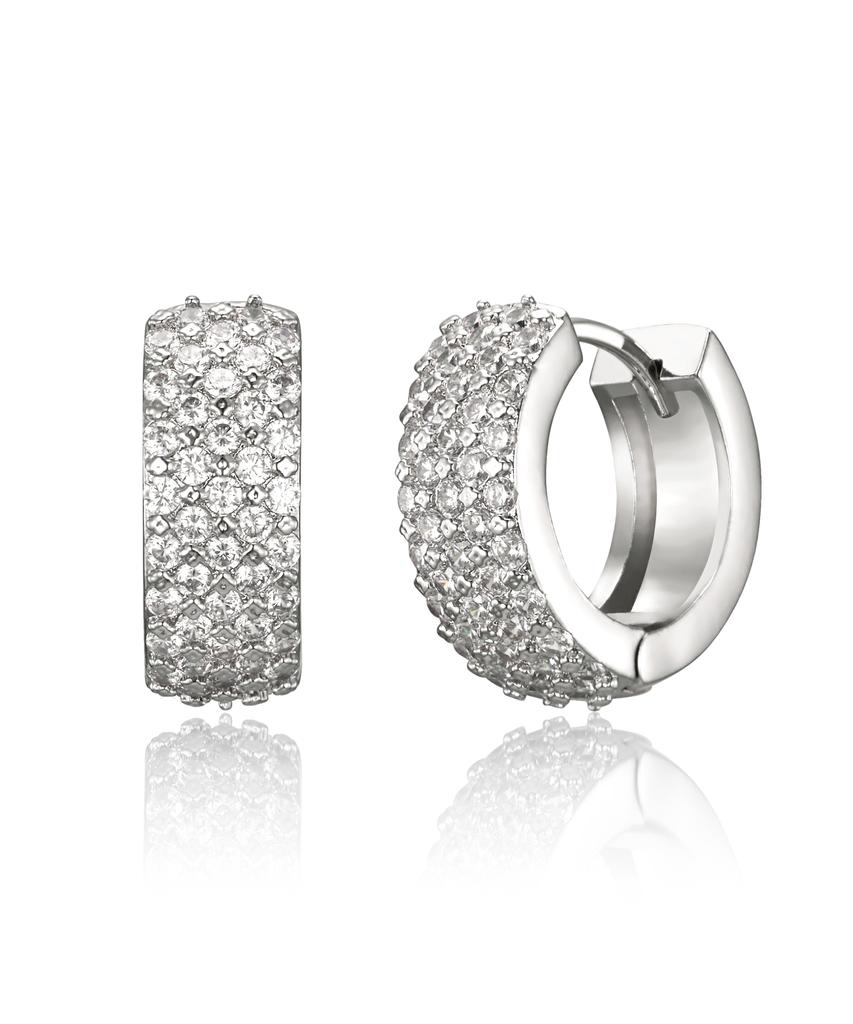 Geigerjewelry 18K Gf Цирконий Смелые Однокасательные Серьги-Кольца Gi8Kpee064