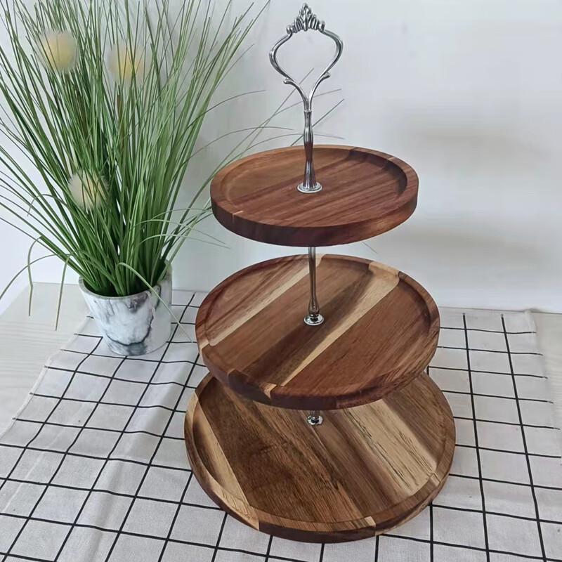 ZISIZ Wooden Dessert & Snack Serving Stand