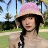 Spring Summer Beach Straw Cap Handmade Bucket Hat Korean Women's Straw Hat  Outdoor