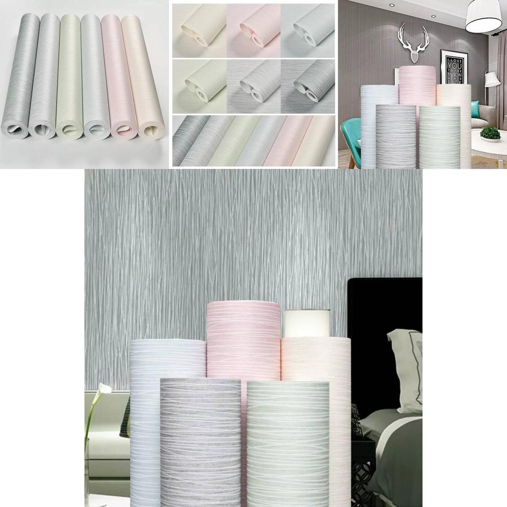 Стильные современные обои в вертикальную полоску бежевого, светло-зеленого и мягкого серого цветов, идеально подходящие для современного домашнего декора в гостиных и спальнях.