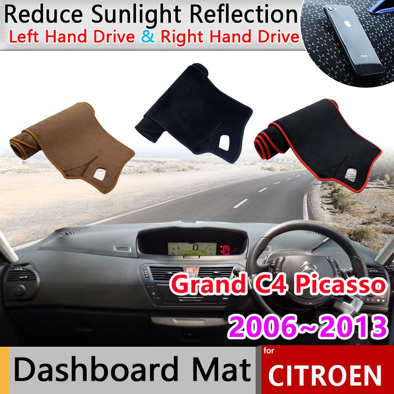 Накладка на панель приборов для Citroen Grand C4 Picasso SpaceTourer 2006~2013 Противоскользящий коврик Защита от солнца Dashmat Защитные аксессуары для автомобиля