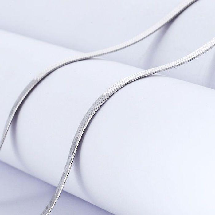 4MM Chain Necklace 925 Sterling Silver for Women Jewelry Blade Chain Wedding Gift