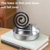 Магнитный держатель для благовоний с лотком для улавливания пепла, переносная круглая металлическая спиральная курильница для кемпинга и использования в помещении