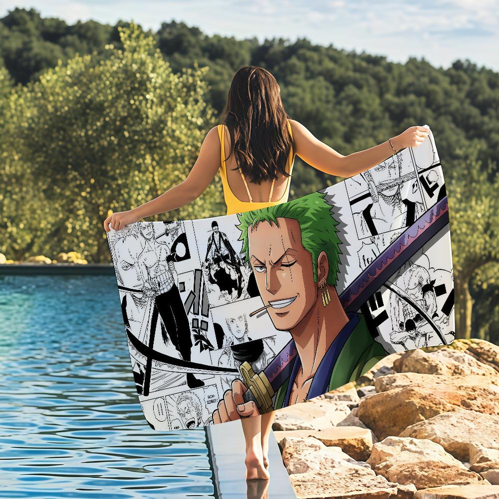 Аниме O-ONE P-PIECE Полотенце Быстросохнущие Пляжные Полотенца Подходят Для Бассейнов Кемпинга Йоги И Тренажерного Зала
