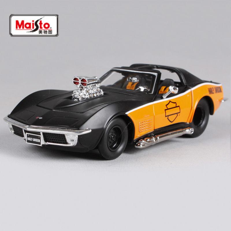 Майсто 1:24 Chevrolet Harley Version Corvette 1970 Модель Спортивного Автомобиля из Сплава Литье под Давлением Металлический Игрушечный Модель Гоночного Автомобиля Симуляция Подарок Ребенку