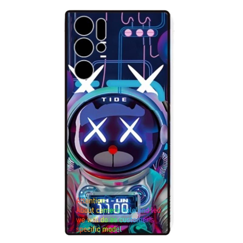 Для ZTE nubia Red Magic 9 Pro 9 Pro Plus 10S Pro 10 Pro Plus 8 8s 7 7s 6 6s Pro 8 Pro Plus Светодиодный чехол-вспышка со стеклянной задней крышкой