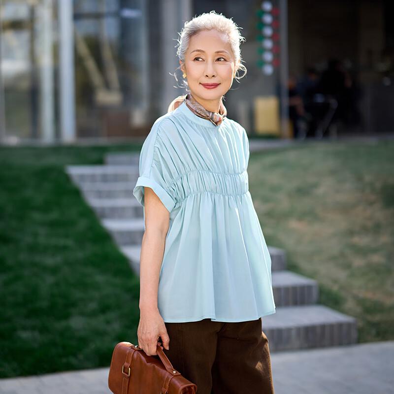 Женская летняя дышащая футболка с коротким рукавом свободного кроя Muzi