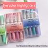 4pcs/set Pastel Highlighter Pen Set Colored Markers Cute Aesthetic Stationery for Kids Office School Supplies