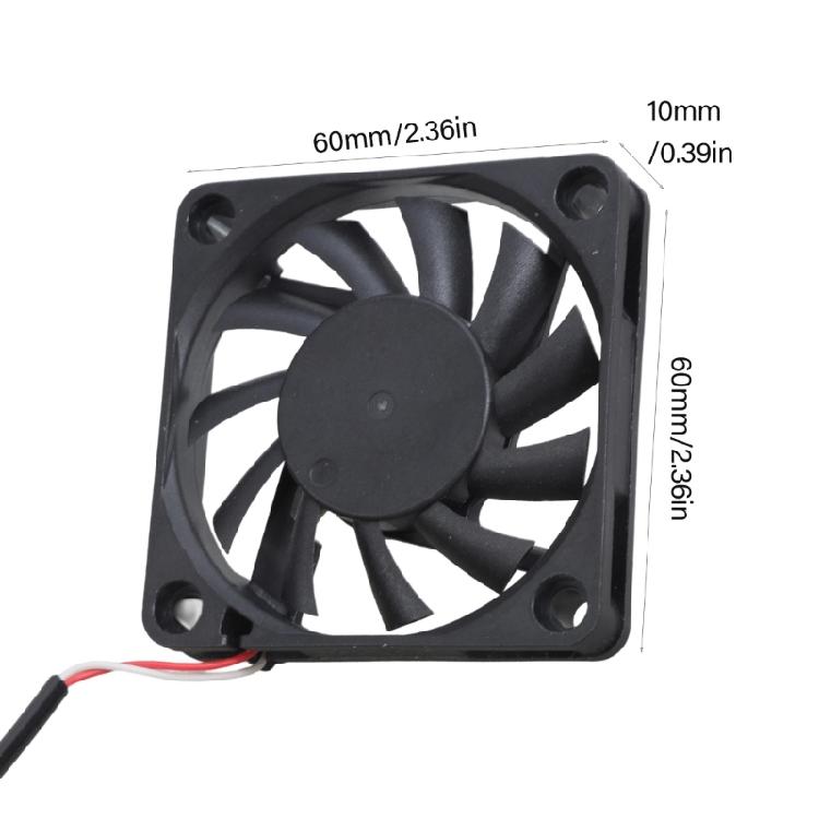Двойные USB-вентиляторы для охлаждения DC5V 0.2A 11.5CFM Воздушный поток Подшипник скольжения Для охлаждения электроники 60x60x10мм Бесшумная работа