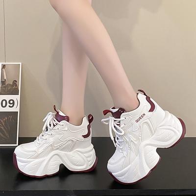 11СМ Женские массивные кроссовки Новые осенние кроссовки на высокой платформе Сетчатые кроссовки в стиле «папа» Женские повседневные кроссовки Кроссовки на толстой подошве Вулканизированная обувь