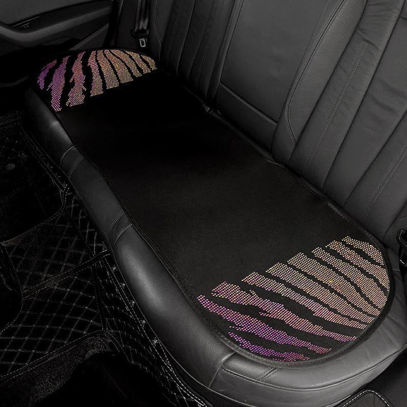 Роскошный блестящий чехол на сиденье автомобиля из ледяного шелка, нескользящий дышащий прохладный коврик на спинку сиденья, универсальный универсальный летний коврик для салона, блестящий