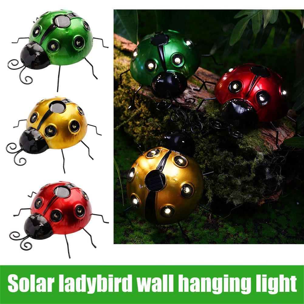 Кованое железо Маленькое настенное украшение Божья коровка Садовое украшение Горшки Растения Ландшафт Микрофигурки Фея Миниатюрное изделие G M6C7