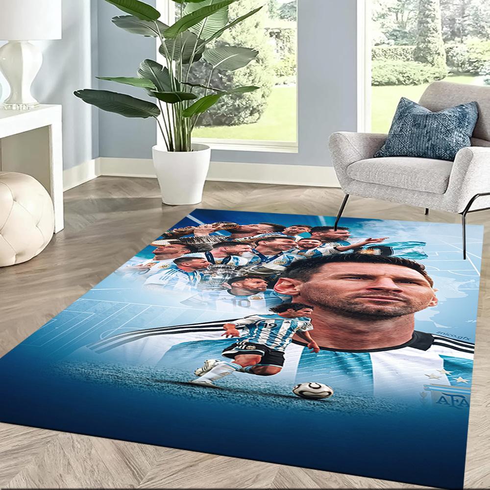Messi 194 Floor Rug Office Rug Suitable for Foyer Dining Room Game Room Balcony Antislip Carpet Decorate Offices Gift for Festivals