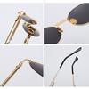 SHAUNA Retro Metal Punk Women Sunglasses Spring Leg Oval Rock Shades Men UV400