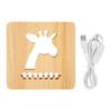 3D Wooden Giraffe Night Lamp Hollow Lamp Home Bedroom Office Decor for Children Friends Family