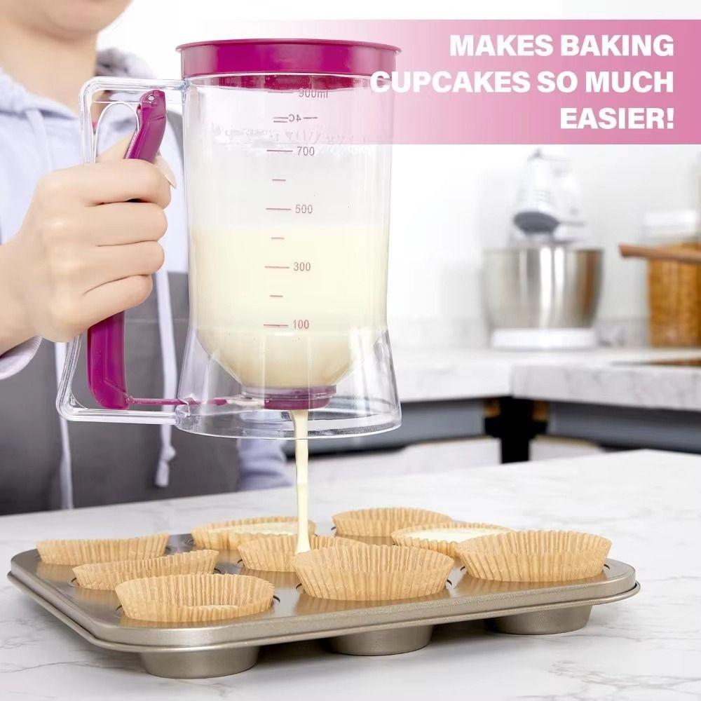 Leak Proof Cupcake Batter Separator 900 ML Cake Batter Tool Pancake Batter Dispenser Home Kitchen