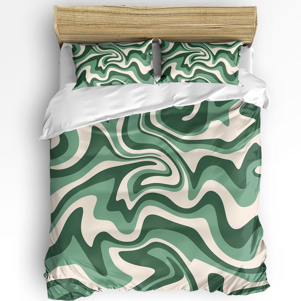 Стерео Абстрактная Линия Градиент Красный 3шт Комплект Постельного Белья Для Двуспальной Кровати Домашний Текстиль Пододеяльник Покрывало Наволочка