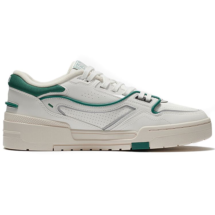 Li Ning 001 BTC Удобные классические повседневные нескользящие амортизирующие износостойкие низкие кроссовки для скейтбординга мужские кроссовки белые зеленые AGCS023-1