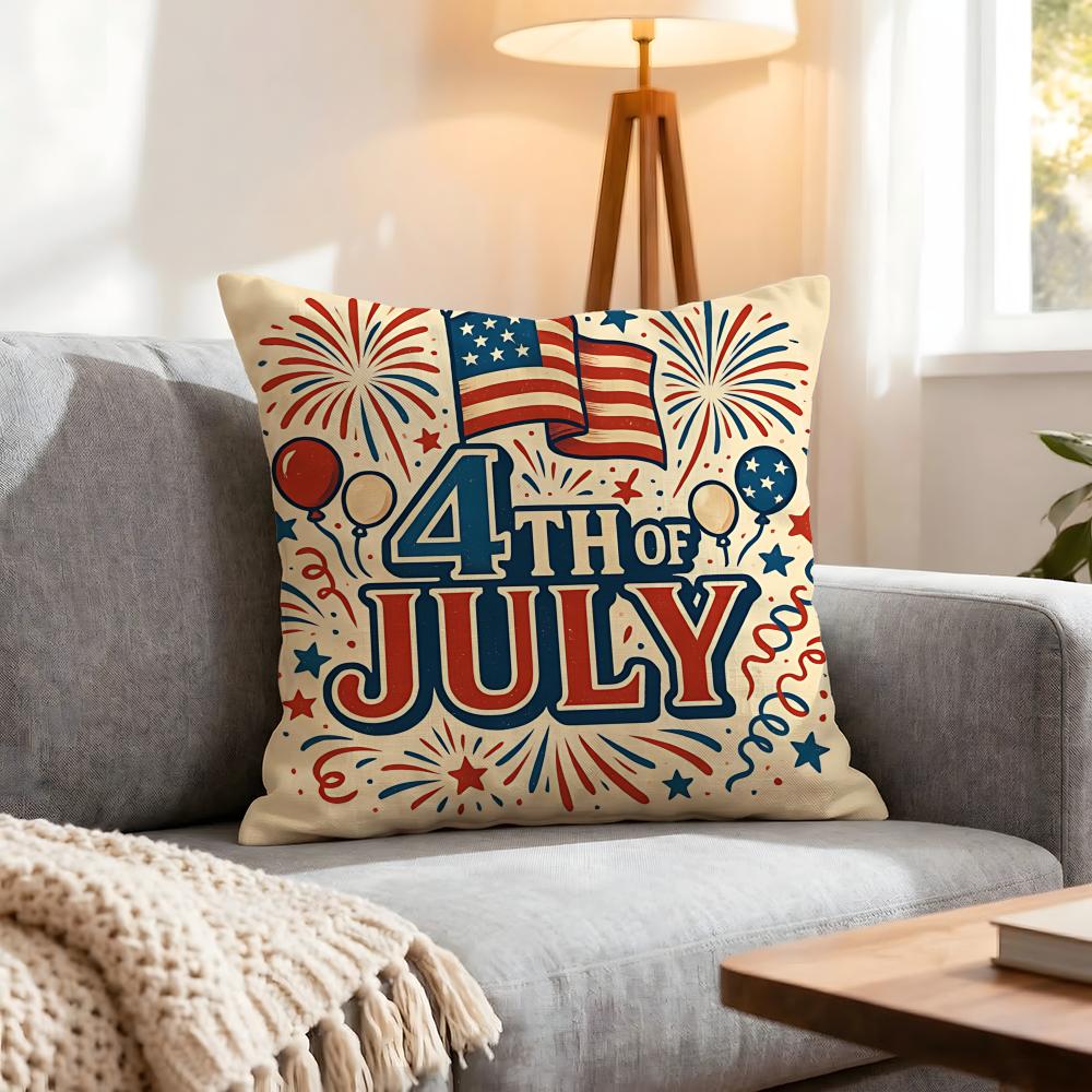 Holiday Independence Day Cushion Cover Pcs Decorative Covers Soft Cushion Case for Sofa Couch Decor x x Pillowcases