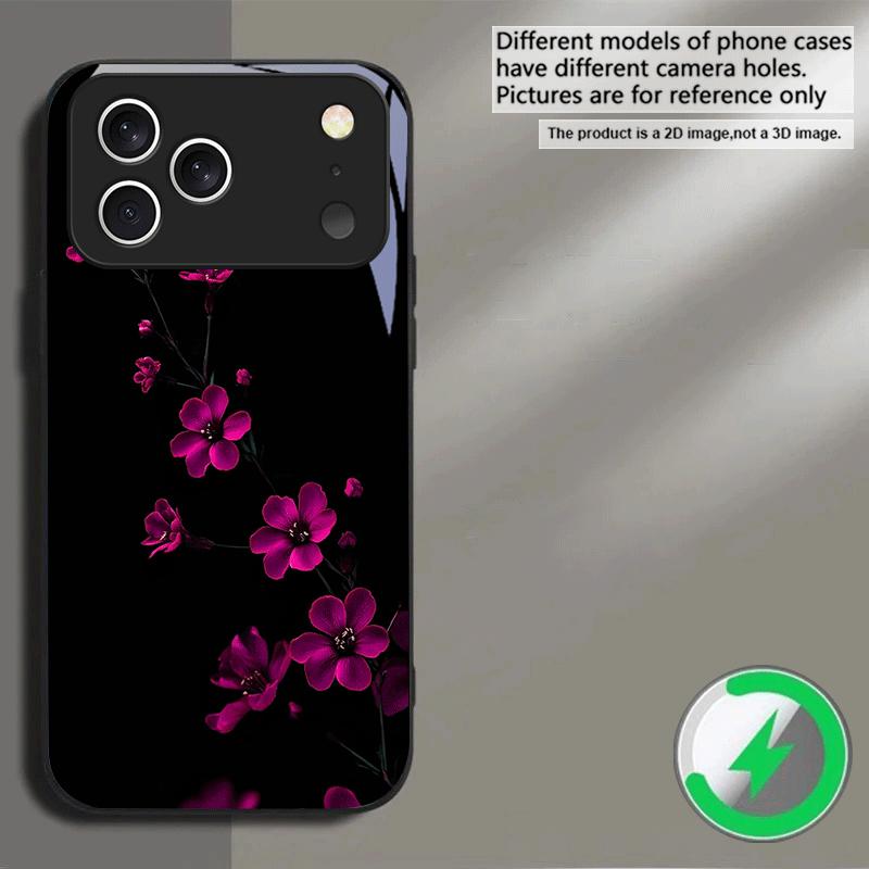 Spring Flower Collage Suitable For iPhone 16E 17 Pro Max 15 Pro 14 13 Plus 12 mini 11 16 Air 17Pro magnetism Glass Phone Case