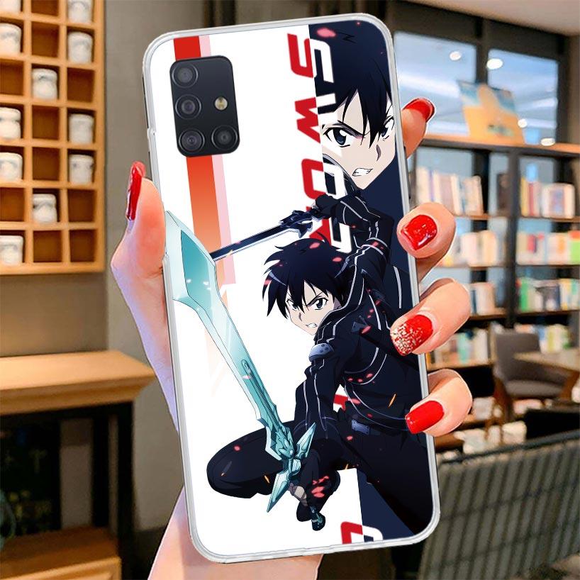 Чехол для телефона с изображением из аниме Sword Art Online SAO для Samsung Galaxy A12 A22 A32 A52 A72 A02S Чехол для телефона Note 20 Ultra 10 S10 Plus A51
