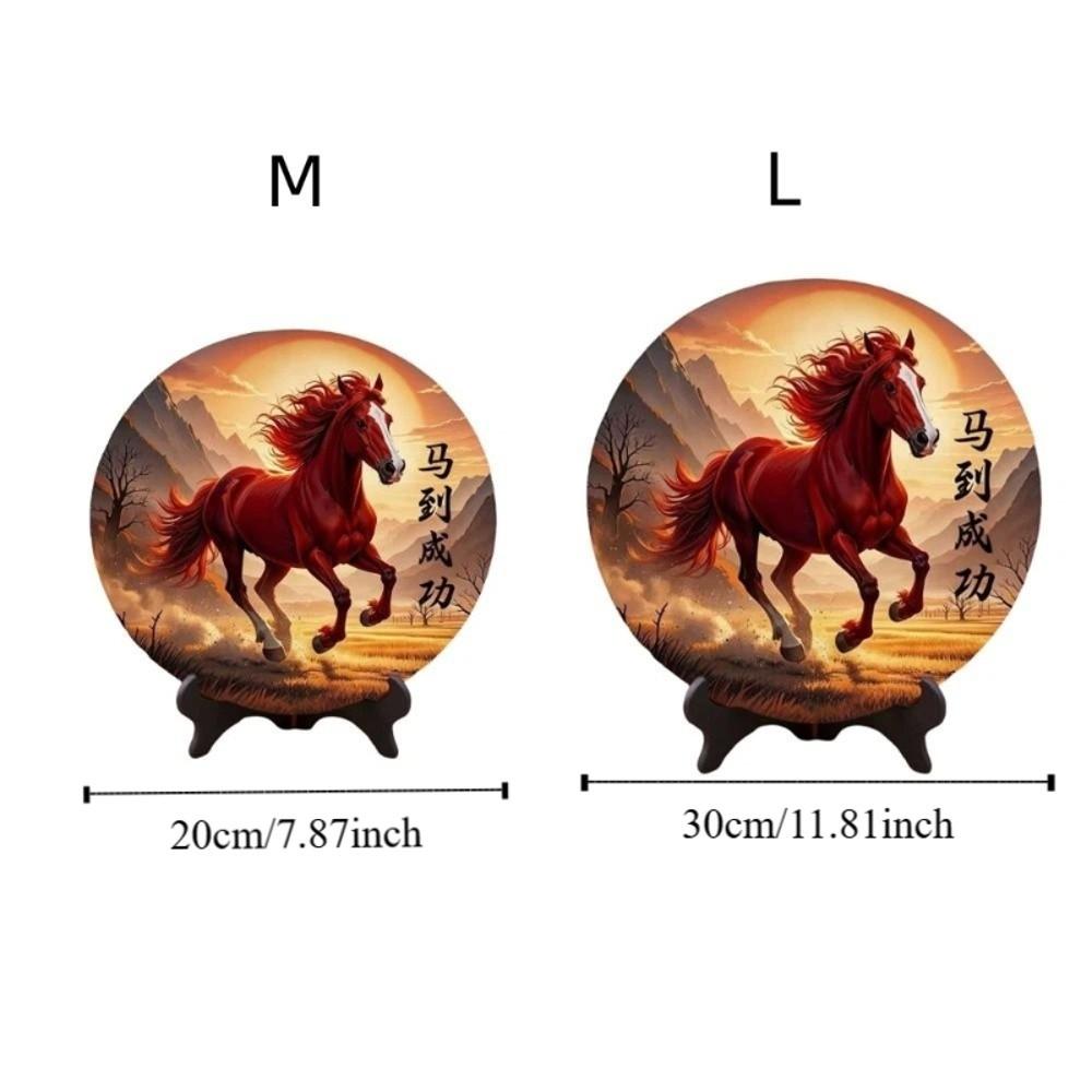 Horse Year Photo Frame Decorations Wooden Desktop Ornament Home Decor Home Decor Ornament Office