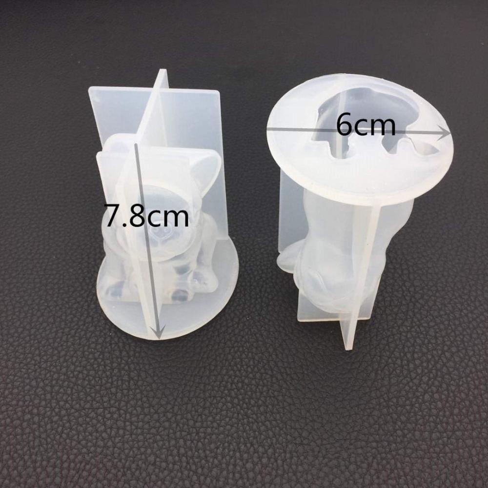 Silicone 3D French Bulldog Soap Mould White Dog Silicone Mould   For Cake Decorating