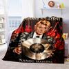 French legendary rock singer and actor Johnny Hallyday blanket soft home furnishing nap decoration four seasons warm Sherpa blanket U23
