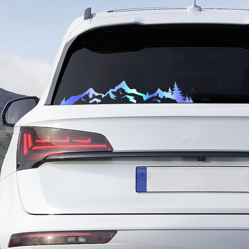 Mountain Trees Vinyl Stickers Self-Adhesive Car Side Body Stickers Waterproof Car Window Decals Truck Motorcycle Bumper Wall Art Stickers