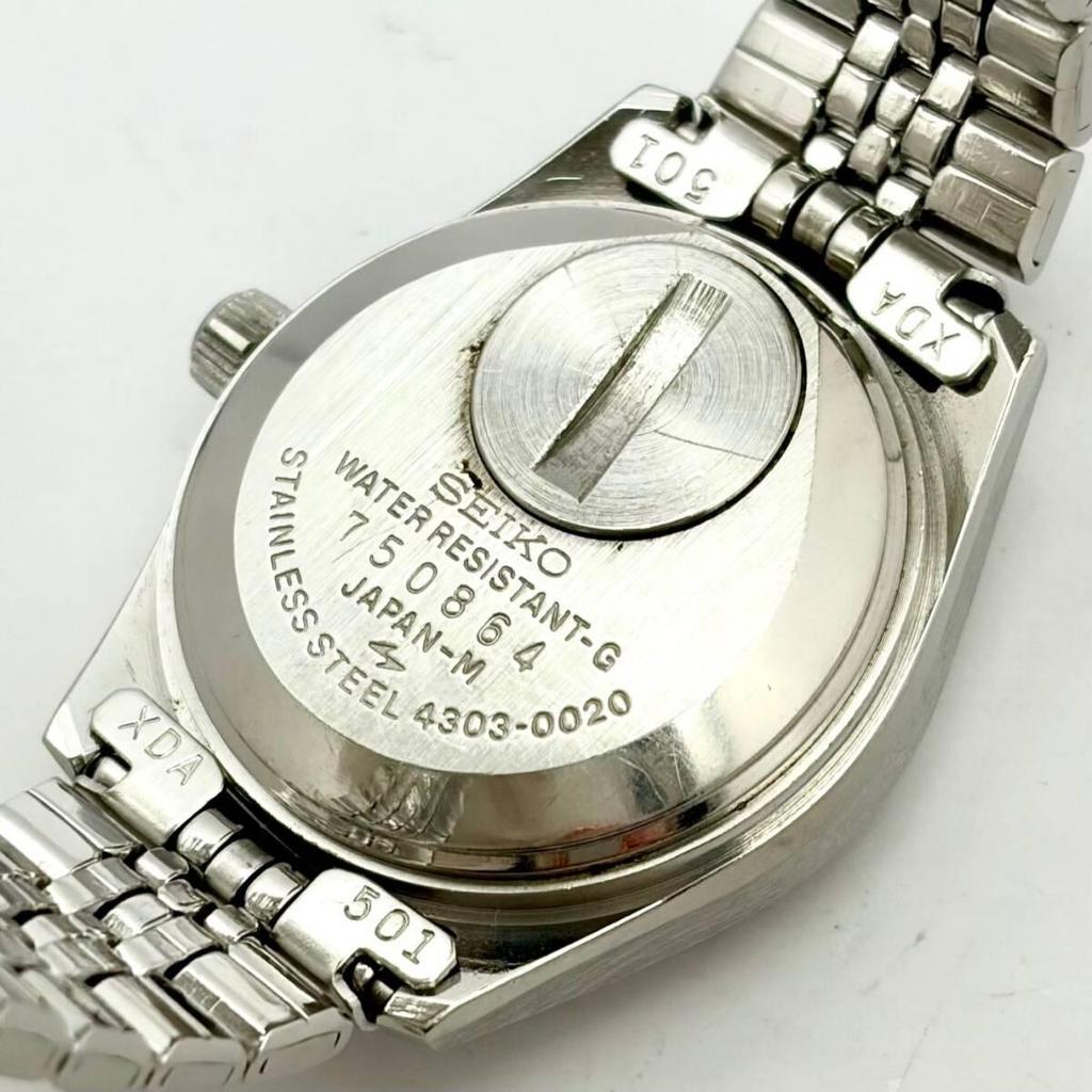 [Новая батарея] SEIKO Seiko женские часы серебристые день-дата 4303-0020 750864