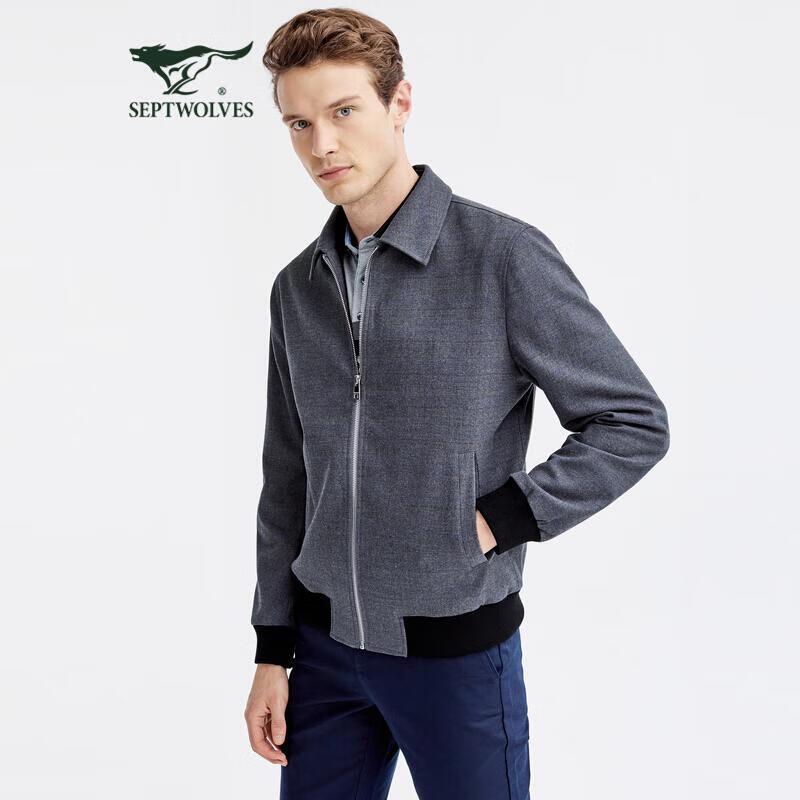 Мужская клетчатая куртка Seven Wolves в стиле business casual
