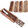 Portable Retro Box Hollow Wood Pencil Case Storage Box Students Cute Wooden Pencil Box Multi Station