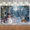 Winter Ice Snow Castle Photography Background Snow Scene Frozen Forest Wonderland Christmas Party Home Decor Photo Backdrop Prop1