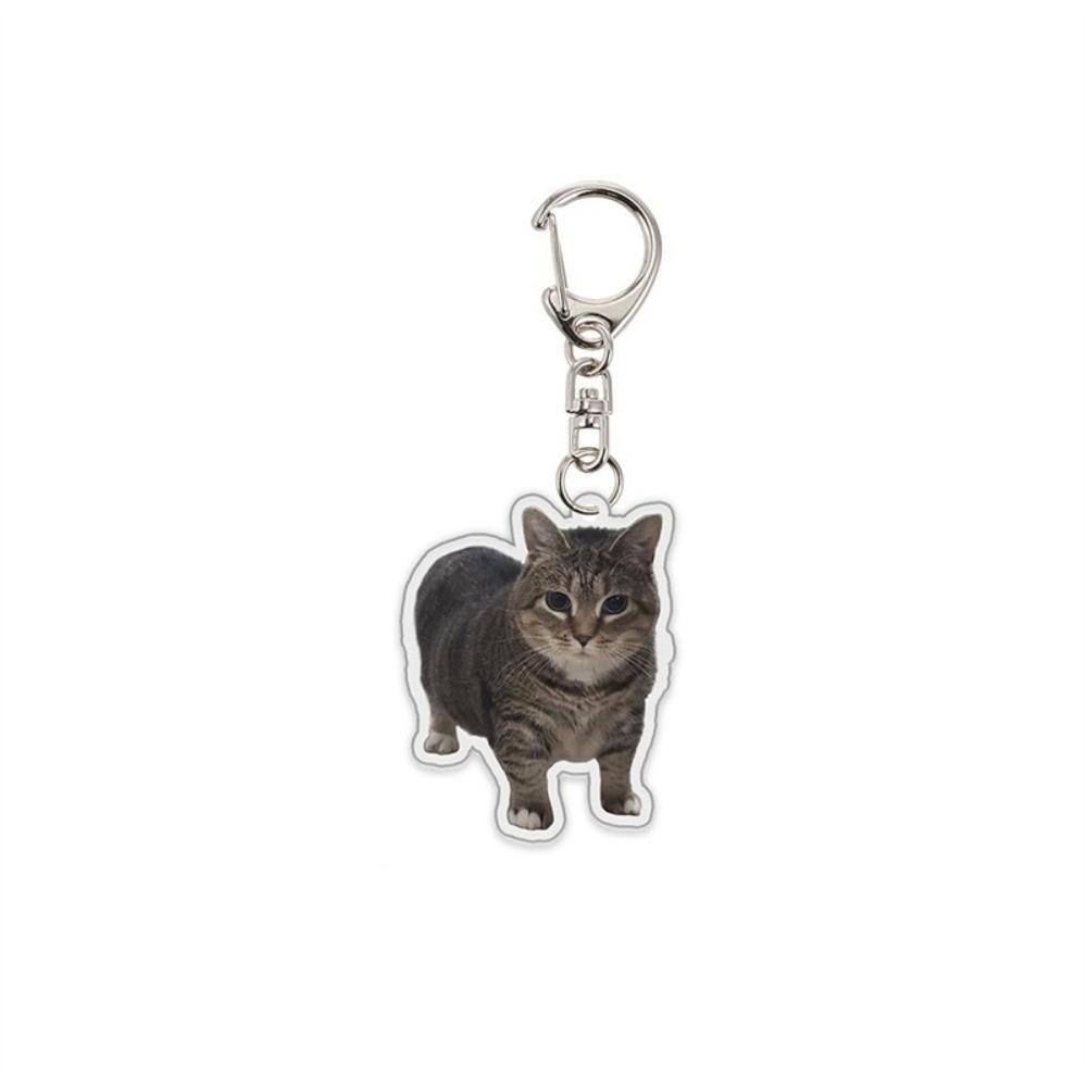 Lightweight Cartoon Cat Keychain Cat Head Bag Pendant For Backpack Decoration