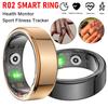 R02 Smart Ring Titanium Steel Shell Heart Rate Blood Oxygen Sleep Health Monitor Sport Fitness Tracker Ring for Android IOS