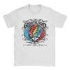 Харадзюку Футболка Grateful Dead Steal Your Face Ручная Рисовка Стиль Группа Хлопковые Футболки для Мужчин Летние Потрясающие Топы с Коротким Рукавом