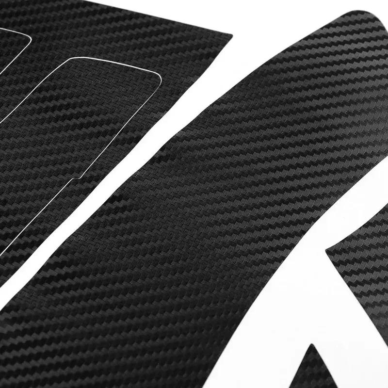 1 Set 3D Interior Decal Sticker Matte Black Carbon Fiber Decal Trim Sticker For BMW 3 Series F30 F31 Only For Right-hand Drive