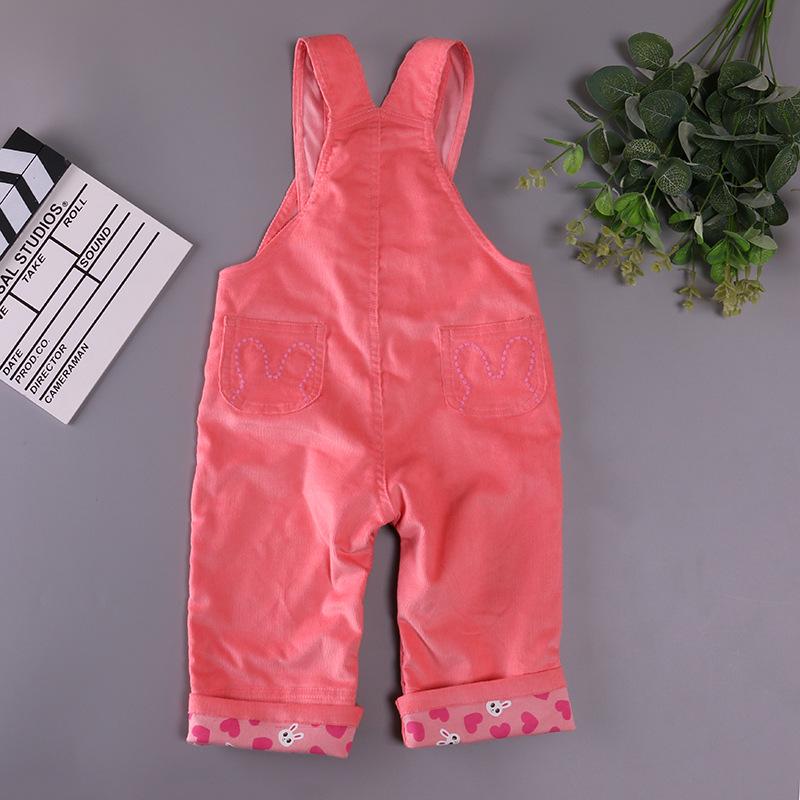 Children's Cartoon Five Bears & Rabbits Denim Overalls for Spring/Autumn