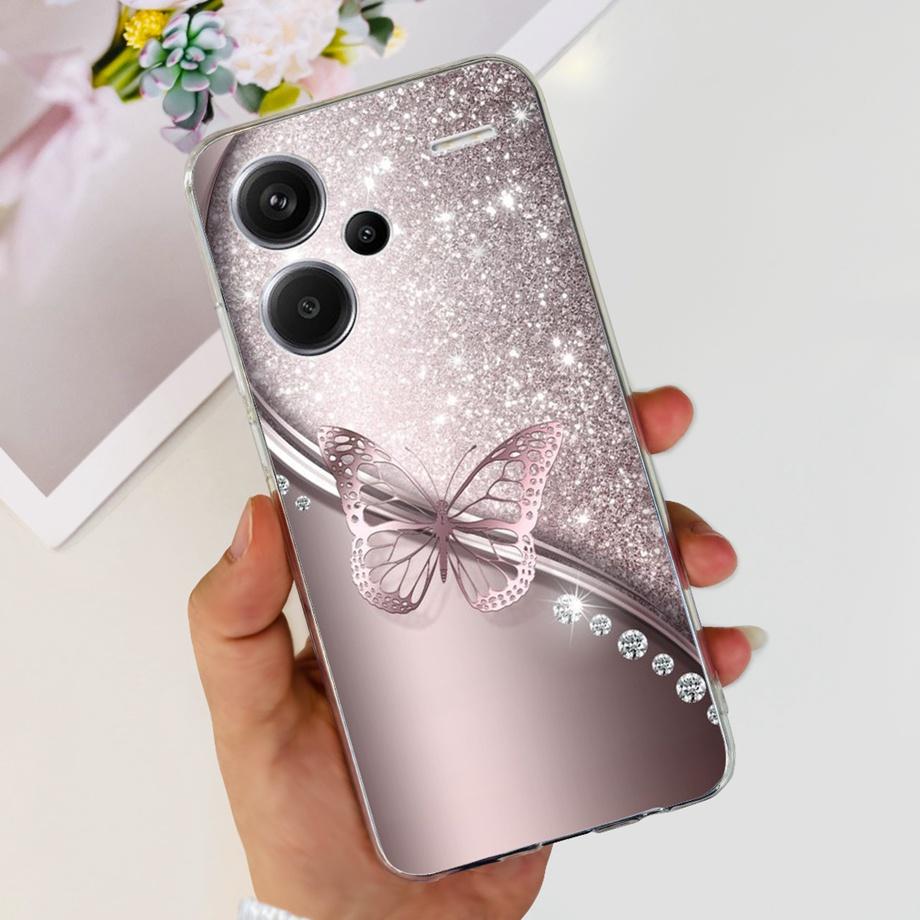 For Xiaomi Redmi Note 13 Pro+ Case Redmi Note13 4G Pro Plus Soft Clear TPU Bumper Funda For Redmi Note 13Pro+ Luxury Fashion Bag