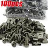 100pcs Mixed Car Motorcycles Metal Screw Tapping Fastener Clip U-Type Clip with Screw Anti-rust Protection Clip Screw Buckle Iron Sheet