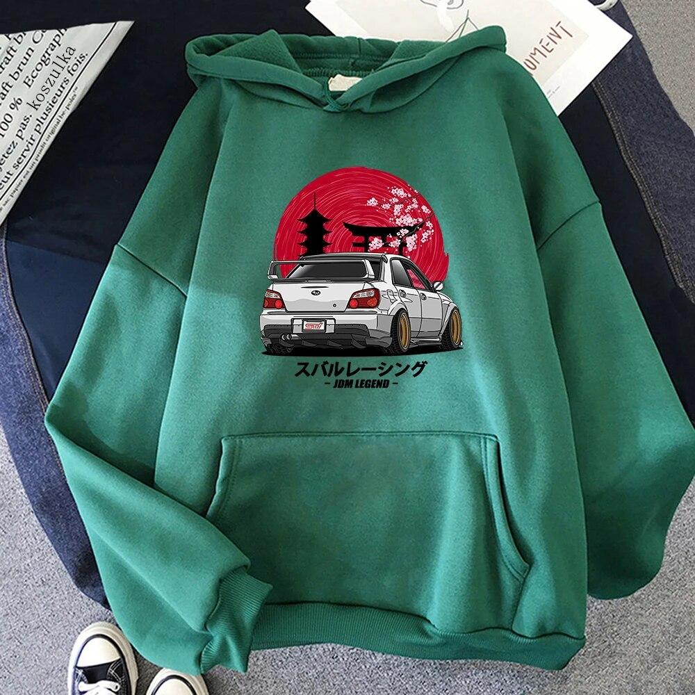 Осень-зима JDM автомобильные толстовки зимняя теплая женская/мужская толстовка весна/осень унисекс винтажный Harajuku графический Sudaderas