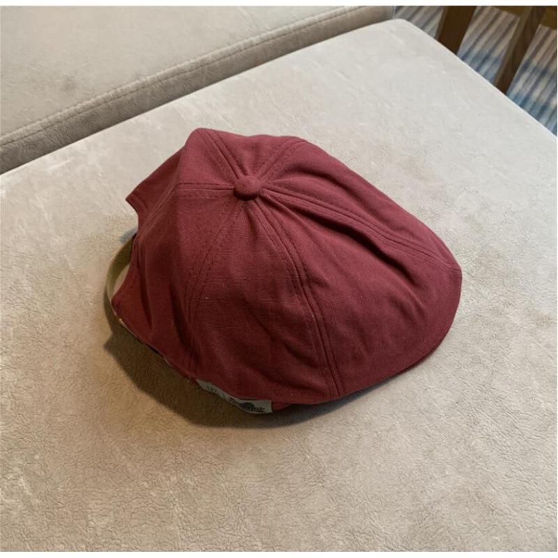 Japanese Ami Kaji Retro Literary And Artistic Personality Forward Hat Spring And Summer Sunshade Cap Solid Color Simple Beret Women