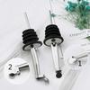 2pcs Shrinking Pourer Oil Bottle Stopper Automatic Lid Wine Stopper Pouring Wine Mouth