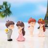 1 Pair Couple Cartoon Anti-crack Figures Marry Clear Texture Standing Decorate Scene Layout Proposal Wedding Couple Ornaments